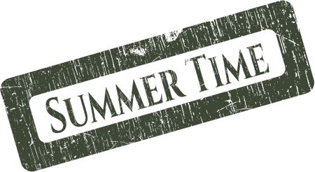 Summer Time rubber grunge stamp