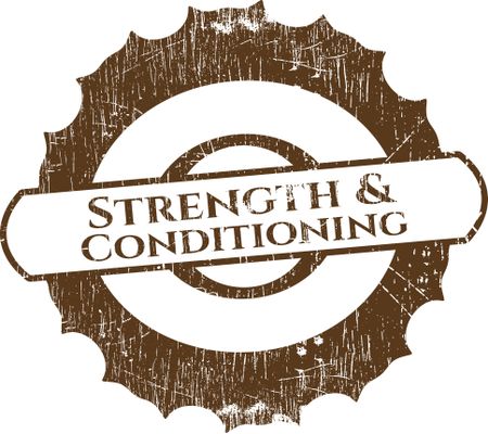 Strength and Conditioning rubber grunge stamp