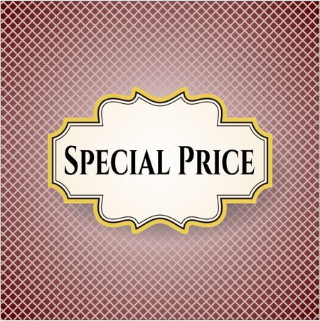 Special Price retro style card or poster