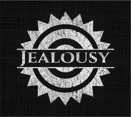 Jealousy with chalkboard texture