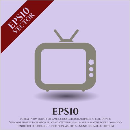 Old TV (Television) icon vector illustration