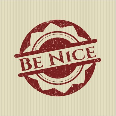 Be Nice grunge stamp