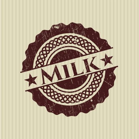 Milk grunge stamp