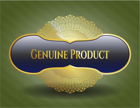 Genuine Product gold badge or emblem
