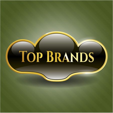 Top Brands golden badge or emblem
