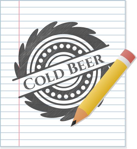 Cold Beer pencil strokes emblem