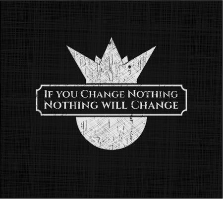 If you Change Nothing Nothing will Change written on a blackboard