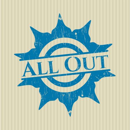 All Out rubber stamp