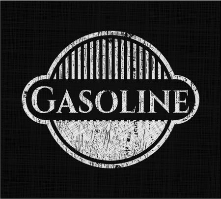 Gasoline chalk emblem written on a blackboard