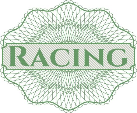 Racing abstract rosette