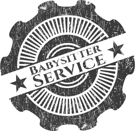 Babysitter Service rubber grunge seal