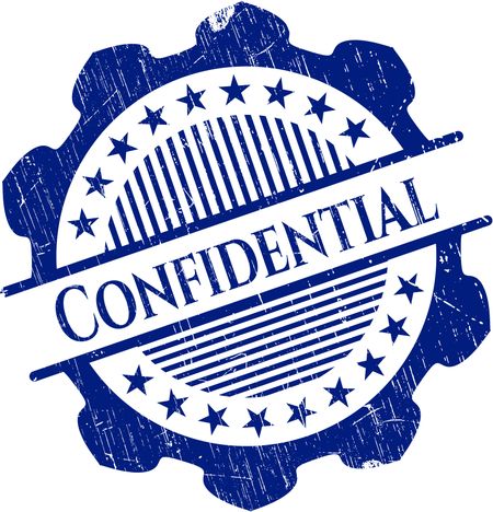 Confidential grunge style stamp
