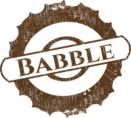 Babble grunge style stamp