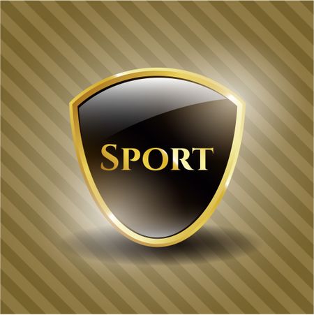 Sport gold shiny badge