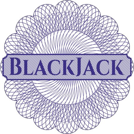 BlackJack written inside abstract linear rosette