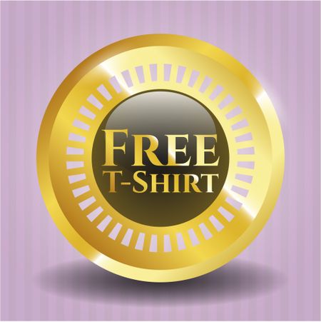 Free T-Shirt gold badge