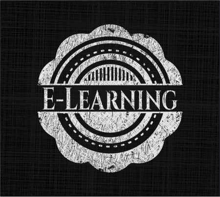 E-Learning written on a blackboard