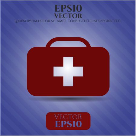 Medical briefcase icon or symbol