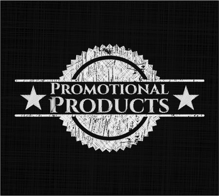Promotional Products written with chalkboard texture