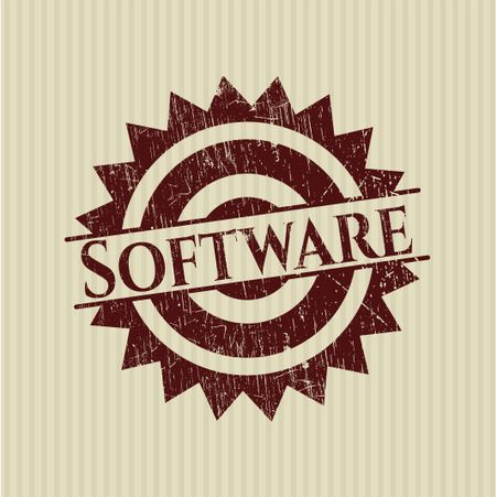 Software rubber seal with grunge texture
