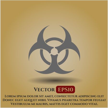 Biohazard vector icon or symbol