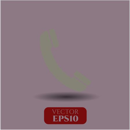 Old Phone vector icon or symbol