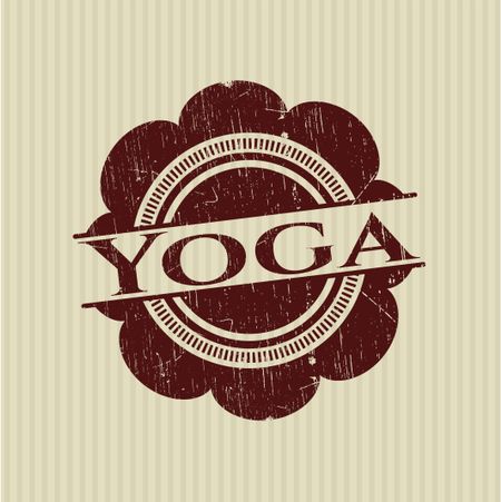 Yoga rubber stamp