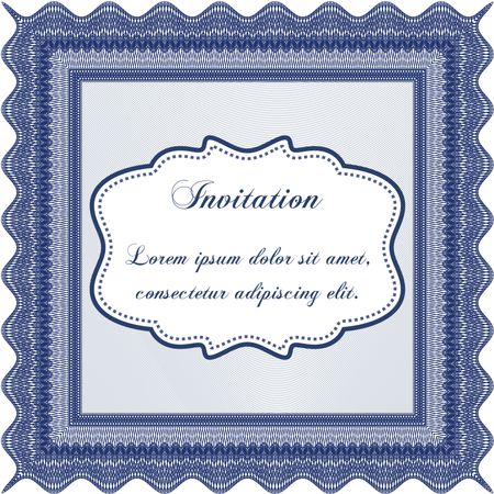 Retro vintage invitation. With guilloche pattern. Retro design. 