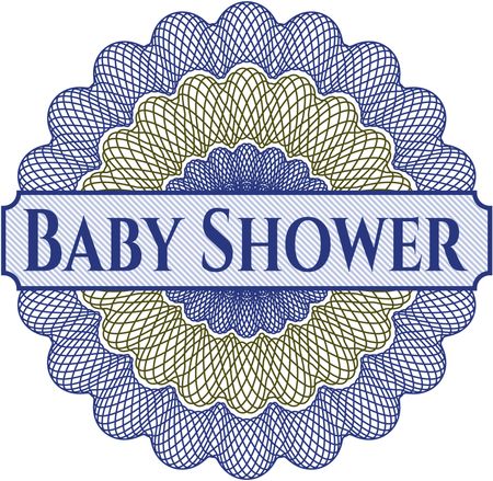 Baby Shower rosette or money style emblem