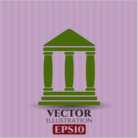 Bank vector icon or symbol