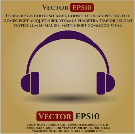 Headphones icon vector illustration
