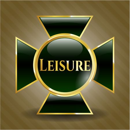 Leisure gold shiny badge