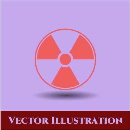 Nuclear, radioactive vector icon