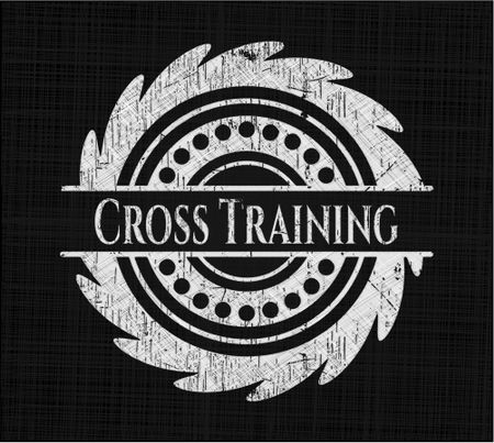 Cross Training chalk emblem written on a blackboard