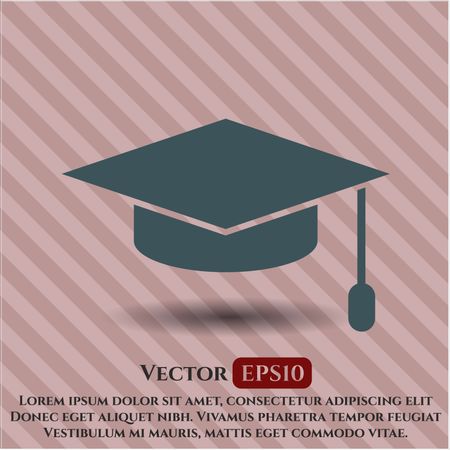 Graduation cap icon vector illustration