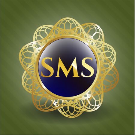 SMS golden emblem or badge