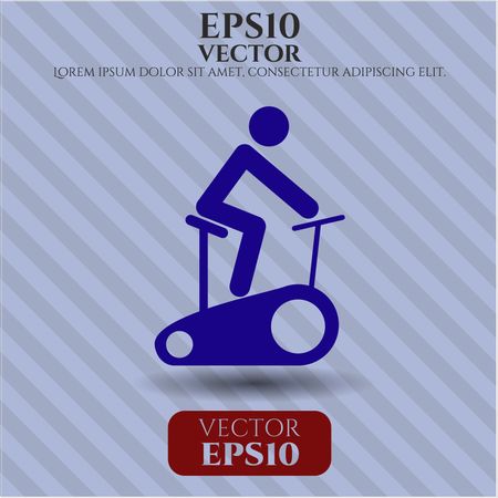 Stationary bike vector icon or symbol