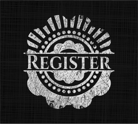 Register written with chalkboard texture