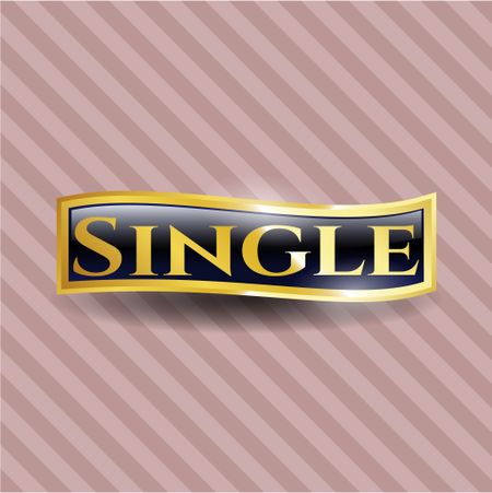 Single golden badge or emblem
