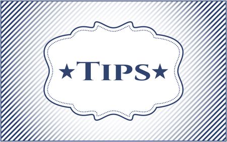 Tips poster or card