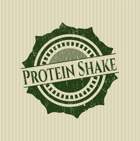 Protein Shake grunge style stamp