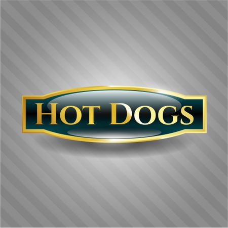 Hot Dogs golden badge or emblem
