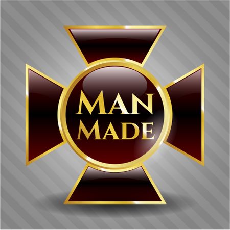Man Made golden badge