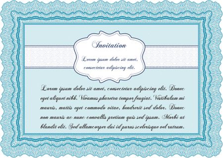 Formal invitation. Customizable, Easy to edit and change colors. With background. Cordial design. 