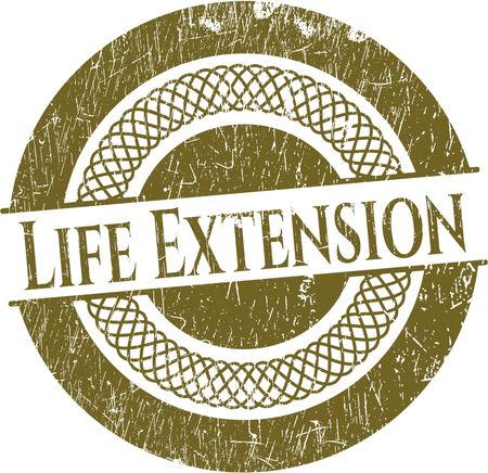 Life Extension grunge style stamp