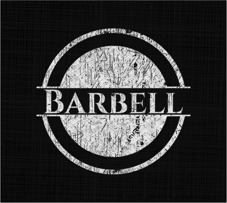 Barbell written on a chalkboard