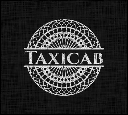 Taxicab written with chalkboard texture
