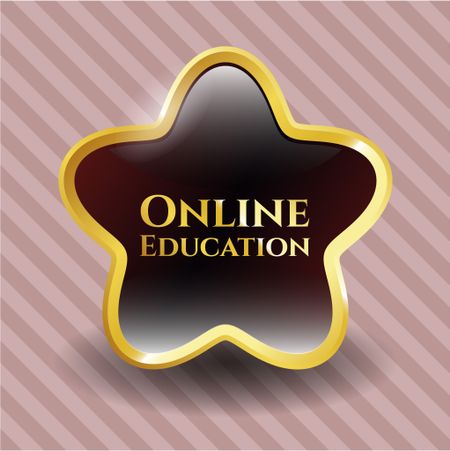 Online Education golden emblem