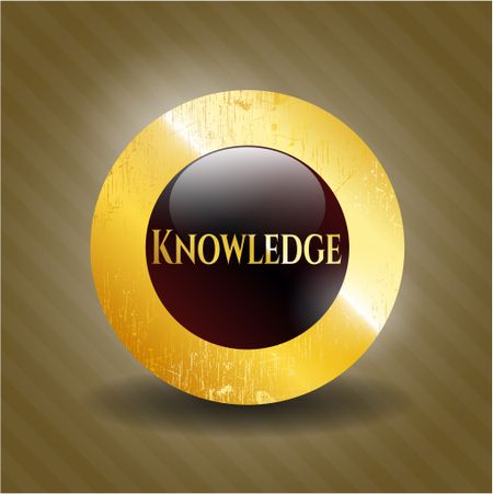 Knowledge golden emblem