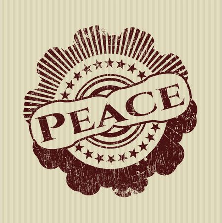 Peace rubber grunge stamp